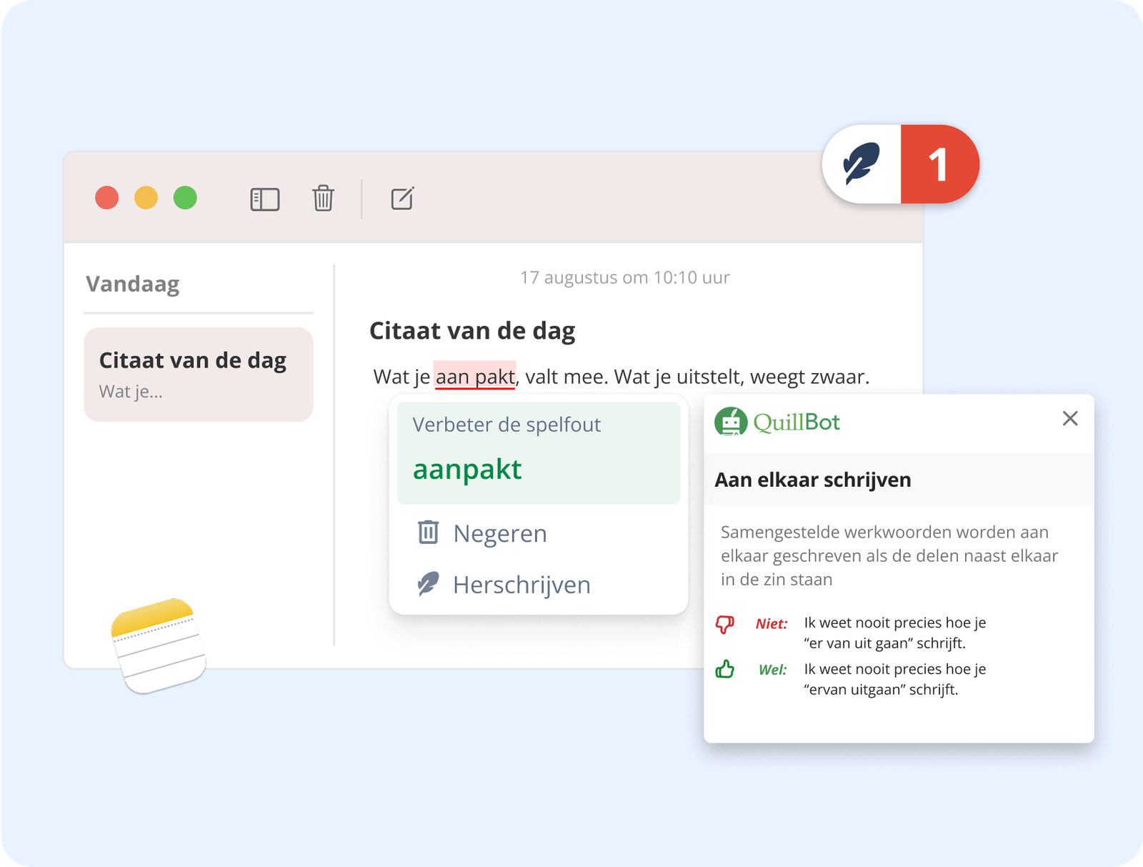 voorbeeld taaluitleg grammatica macos
