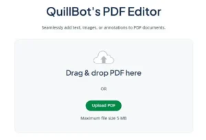 Screenshot of QuillBot's PDF Editor