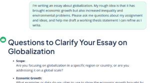 AI thesis statement generator prompt example
