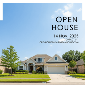 Flyer showing a suburban house