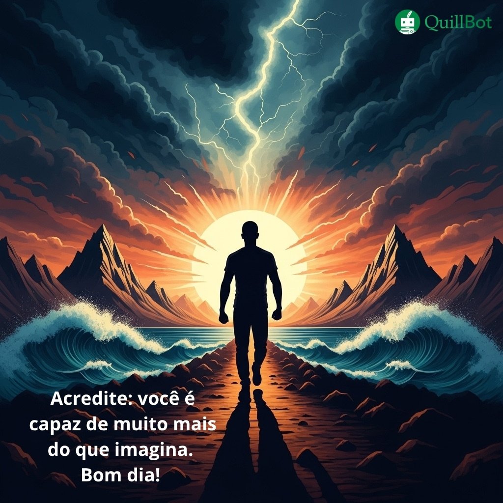 Acredite: você é capaz de muito mais do que imagina. Bom dia!