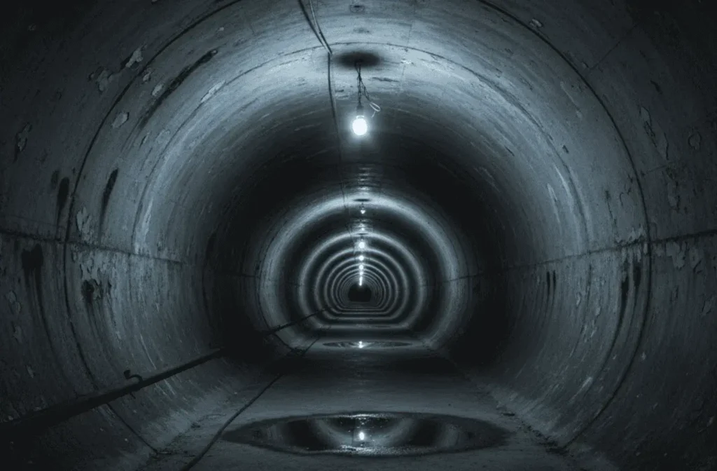 An AI-generated image of a tunnel