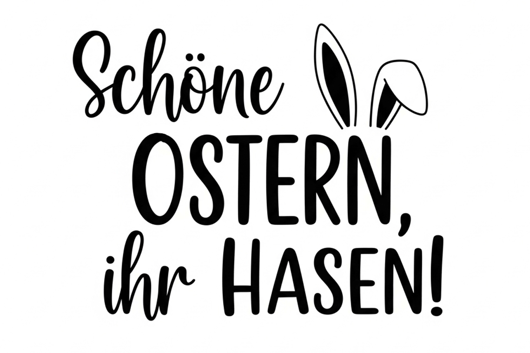 Frohe Ostern Schriftzug