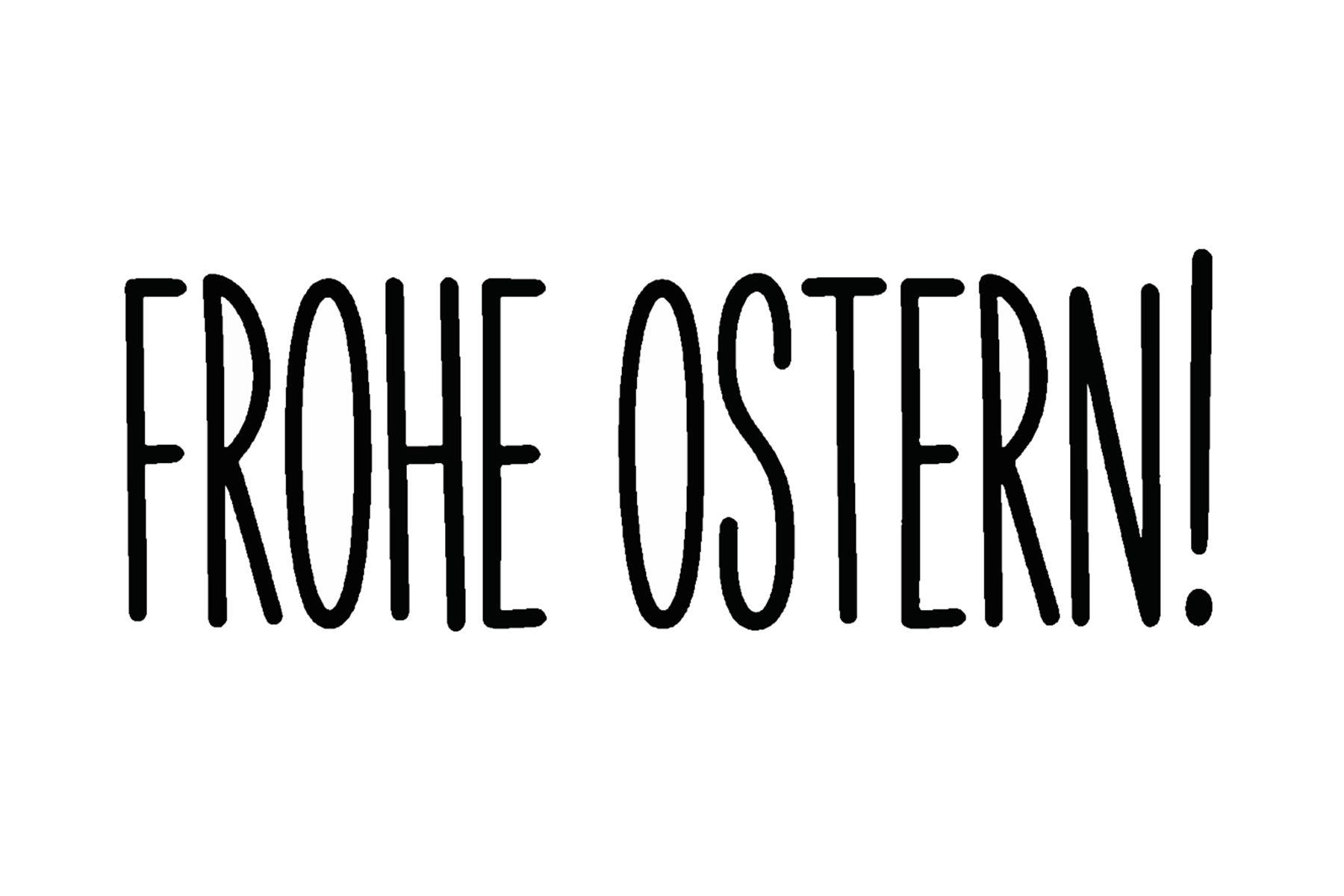 Frohe Ostern Schriftzug