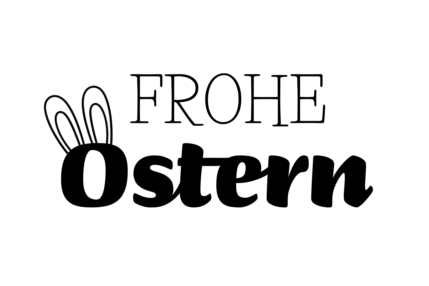 Frohe Ostern Schriftzug
