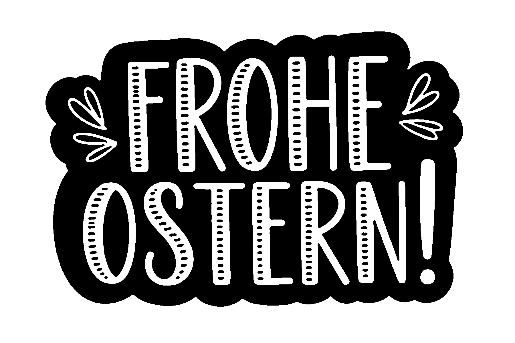 Frohe Ostern Schriftzug