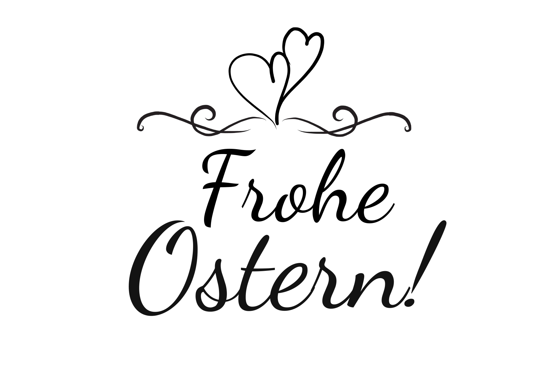 Frohe Ostern Schriftzug