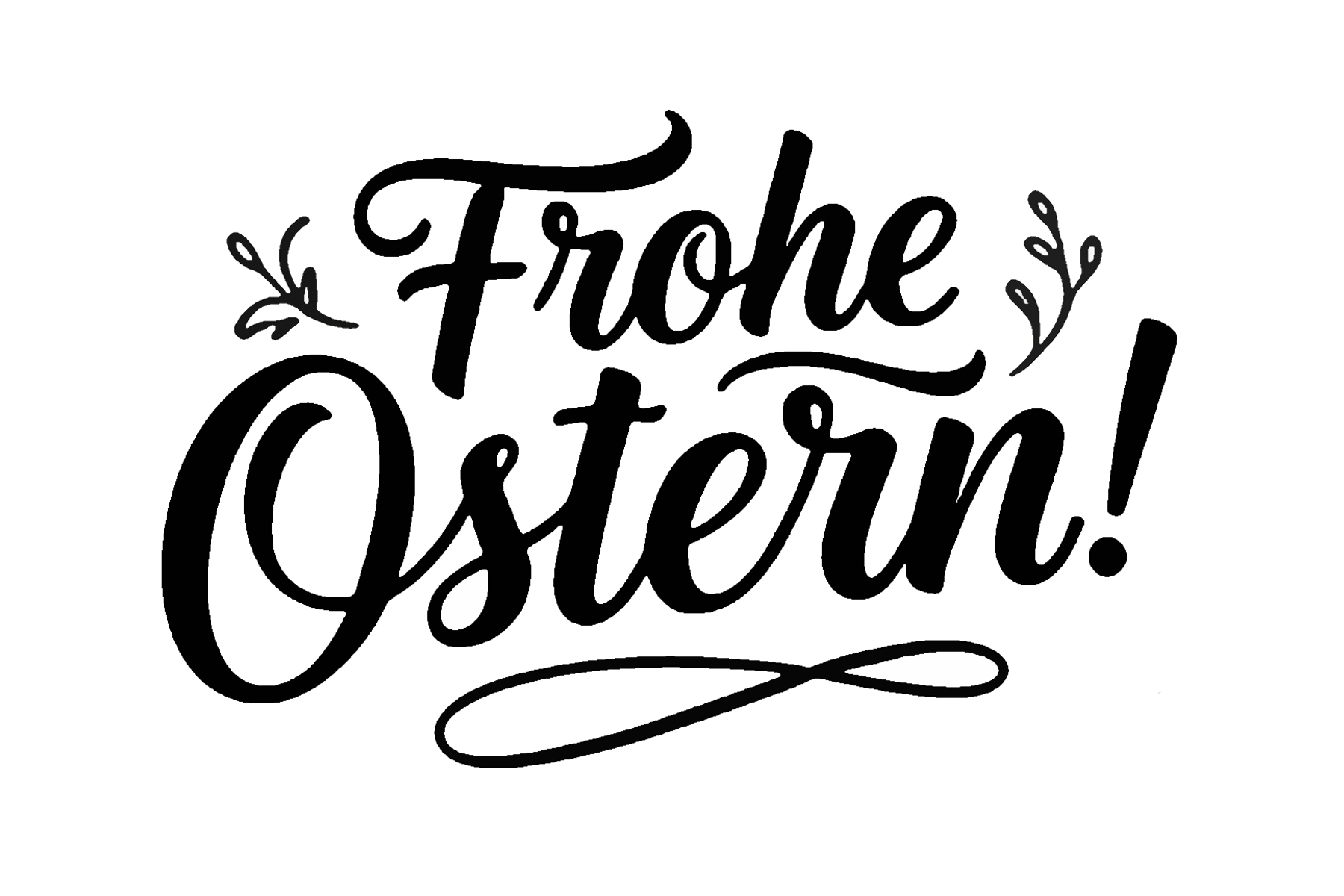 Frohe Ostern Schriftzug