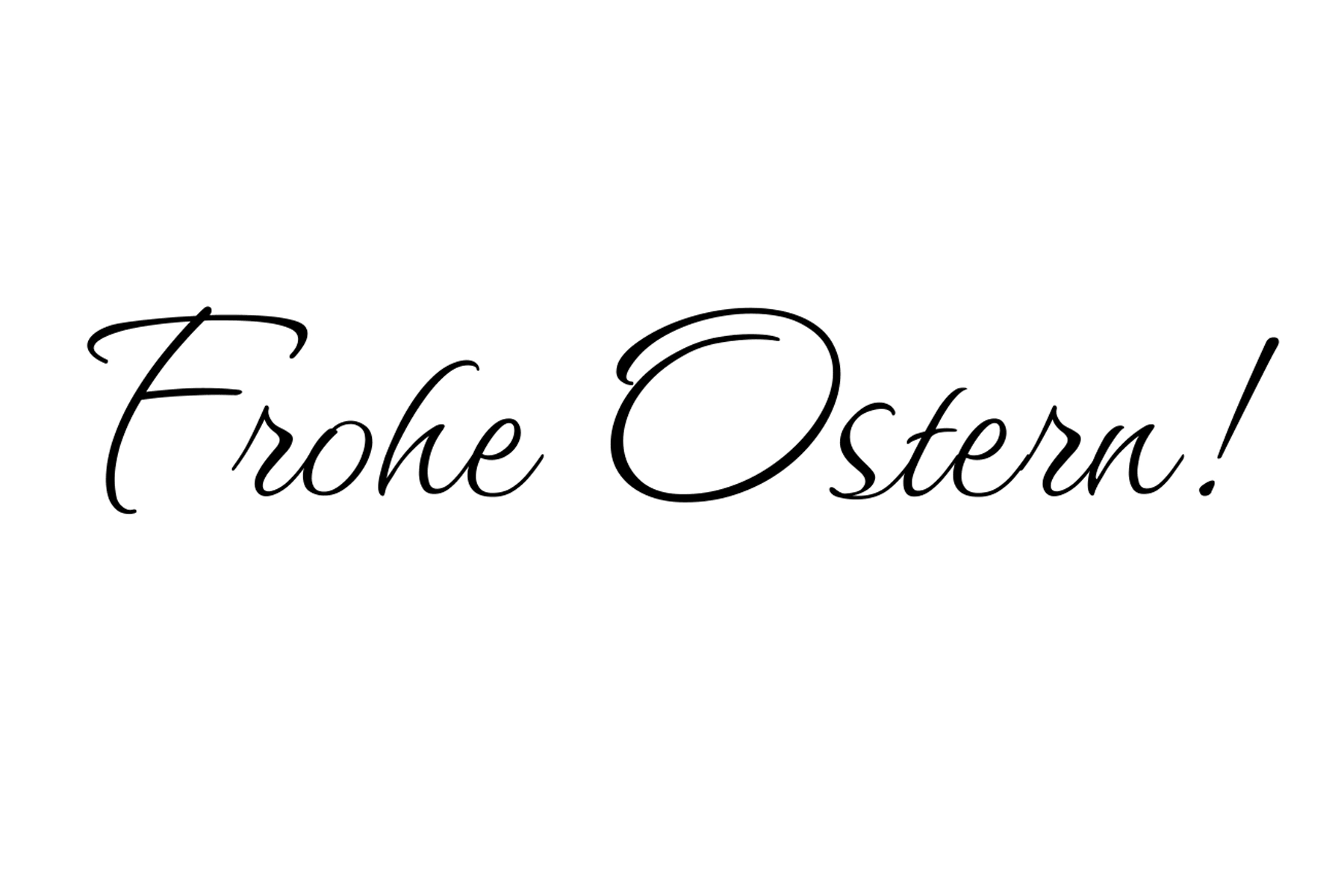 Frohe Ostern Schriftzug