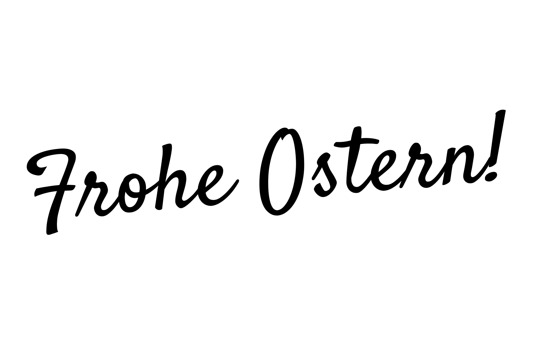 Frohe Ostern Schriftzug
