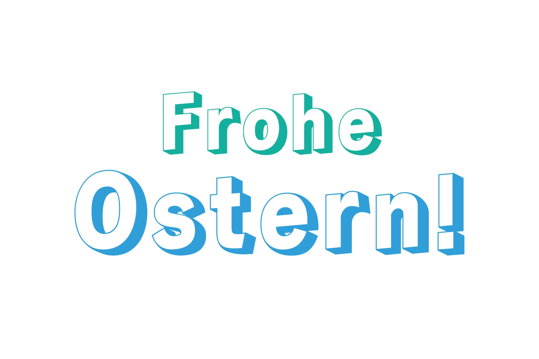 Frohe Ostern Schriftzug