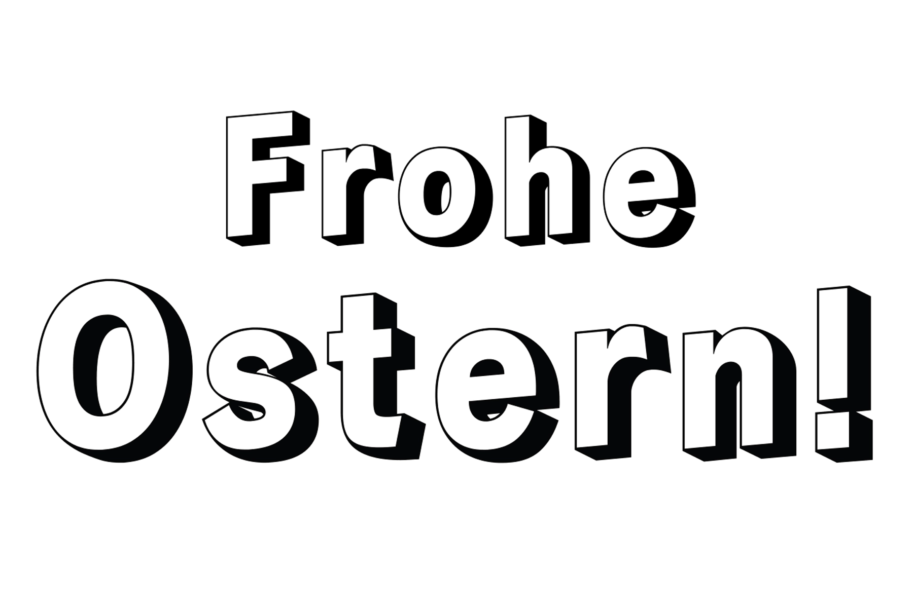 Frohe Ostern Schriftzug