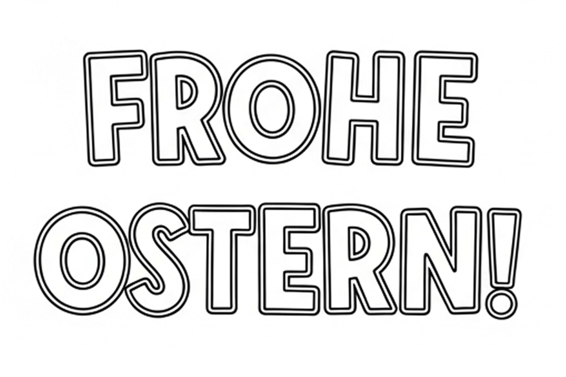 Frohe Ostern Schriftzug