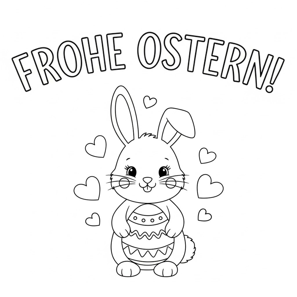 Frohe Ostern Schriftzug