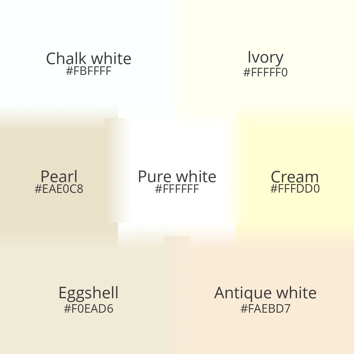 Near white hex codes