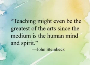 Steinbeck quote on a watercolor background