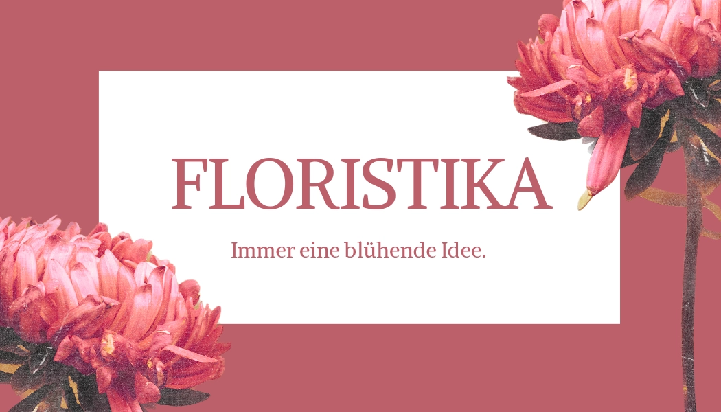 Visitenkarte mit verspieltem Design