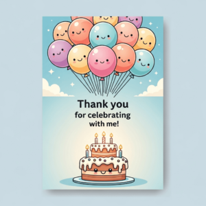 thank you - birthday thank you - kids